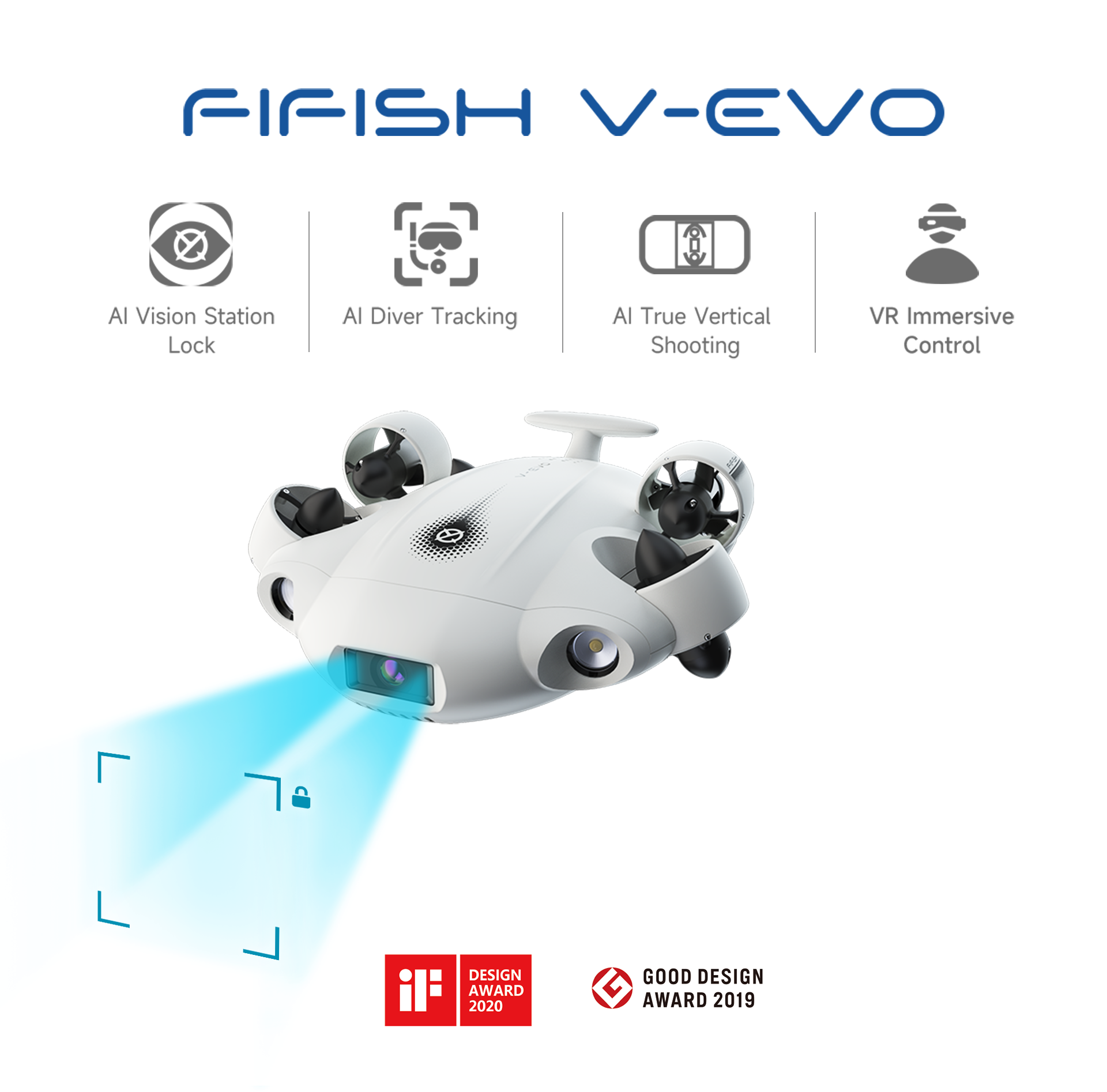 Qysea - FiFish V-EVO Arm Package With Removable SD Card